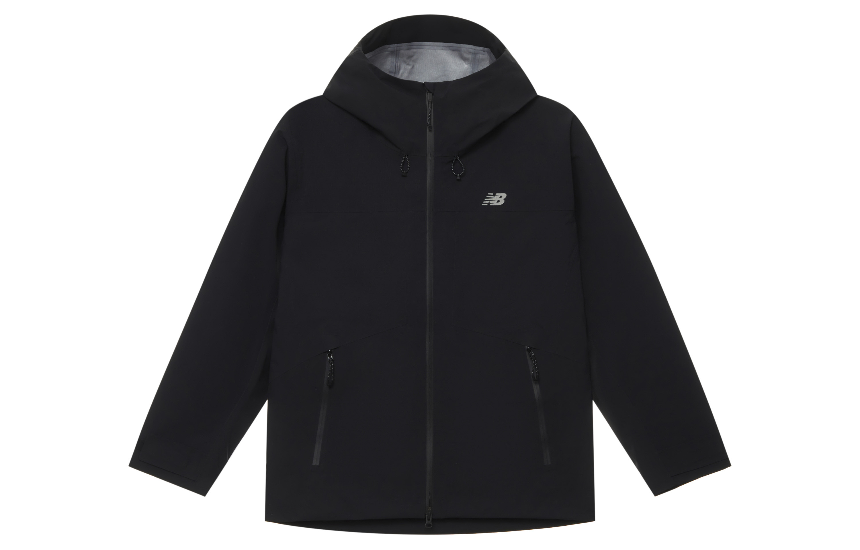 Order New Balance 男女款黑色防风连帽拉链运动休闲外套 NAE33141-BK