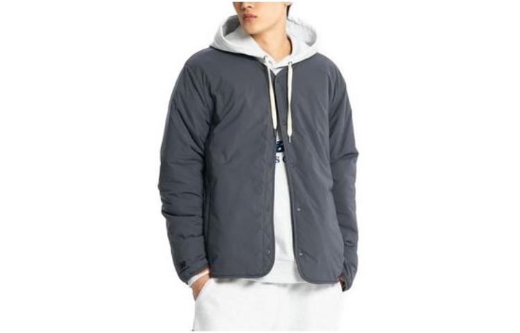 New Balance Unisex Gray Collarless Long-Sleeve Jacket NBNQD41903-19