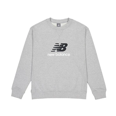 New Balance Unisex Gray Crewneck Casual Pullover Sweatshirt AMT41356-AG