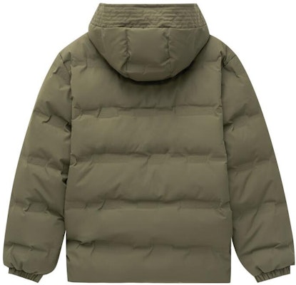 New Balance Unisex Green Down Jacket with Solid Color Zippered Hoodie. AMJ24375-DMO Lookbook New Balance Unisex Green Down Jacket with Solid Color Zippered Hoodie. AMJ24375-DMO