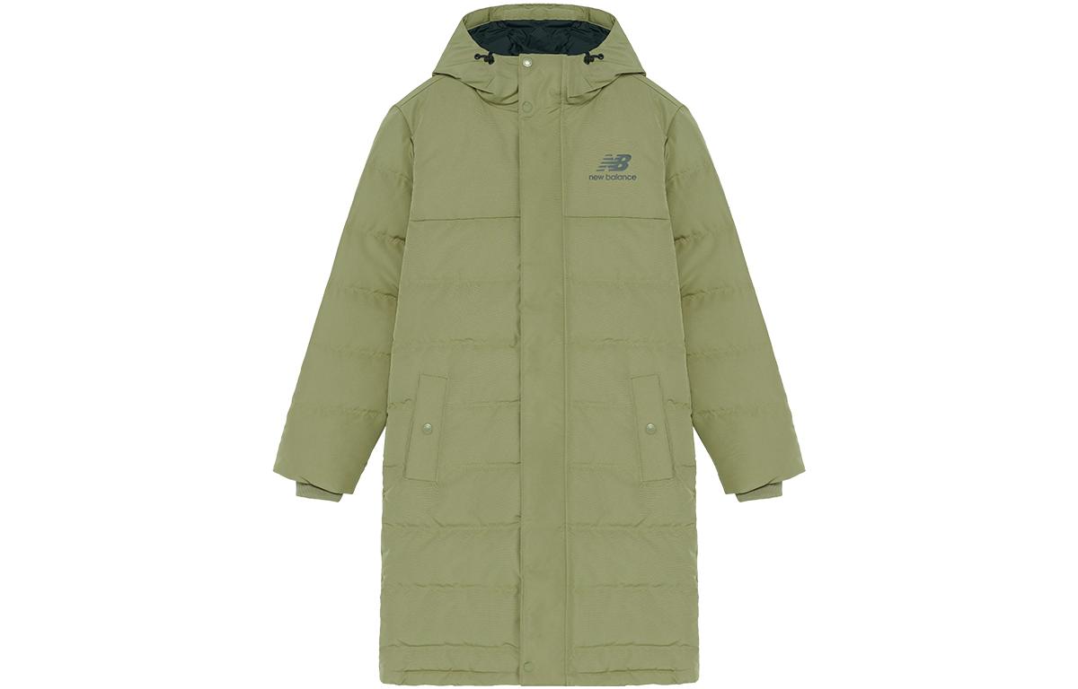 New Balance Unisex Green Puffer Jacket with Logo Print and Zipper. AMJ93550-CGN 圖 2