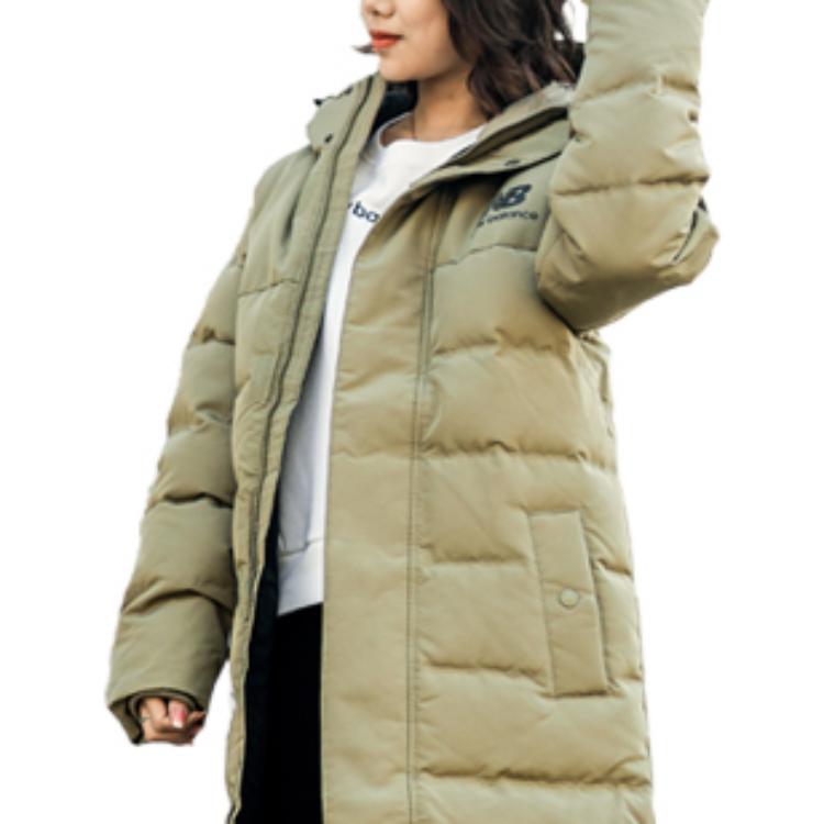 New Balance Unisex Green Puffer Jacket with Logo Print and Zipper. AMJ93550-CGN 圖 4