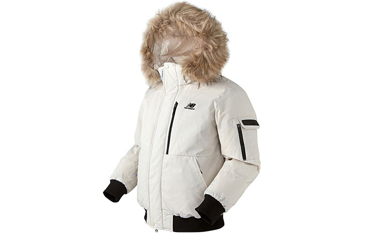 Order 뉴발란스 유니섹스 아이보리 화이트 다운 자켓 탈부착 후드 겨울 패션 NBNPA43043-IV