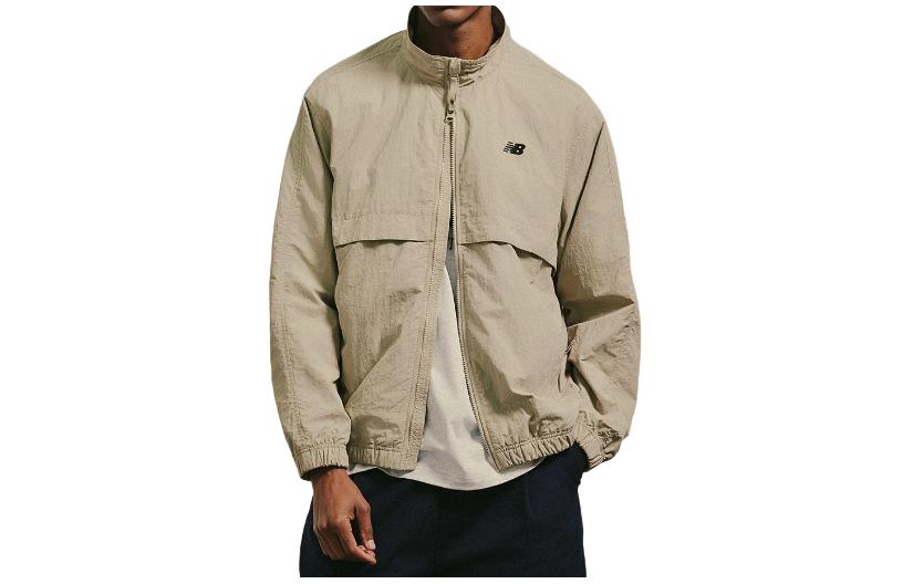 New Balance Unisex Khaki Full-Zip High-Neck Jacket NBNAE11013-35