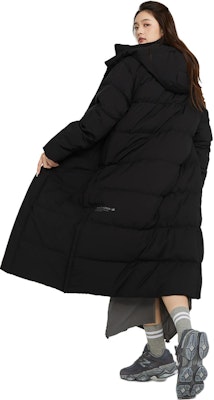 ニューバランス ユニセックス ロングダウンジャケット コート ブラック 防風&暖かい NPD46141-BK Shop ニューバランス ユニセックス ロングダウンジャケット コート ブラック 防風&暖かい NPD46141-BK