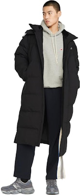 ニューバランス ユニセックス ロングダウンジャケット コート ブラック 防風&暖かい NPD46141-BK Cheap ニューバランス ユニセックス ロングダウンジャケット コート ブラック 防風&暖かい NPD46141-BK