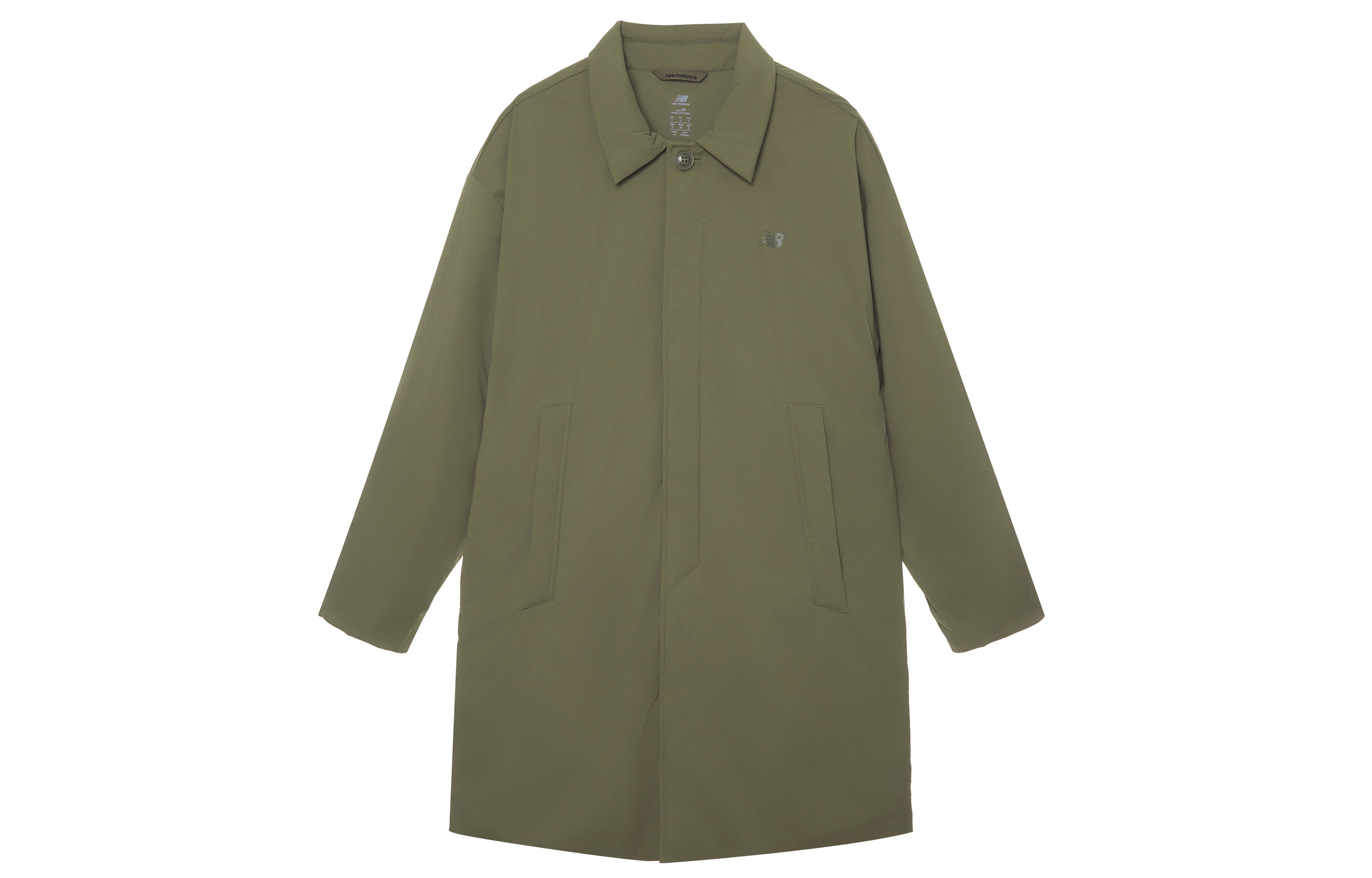 New Balance Unisex Long Duck Down Jacket Olive Green Casual Warm Coat. AMJ44307-DRC