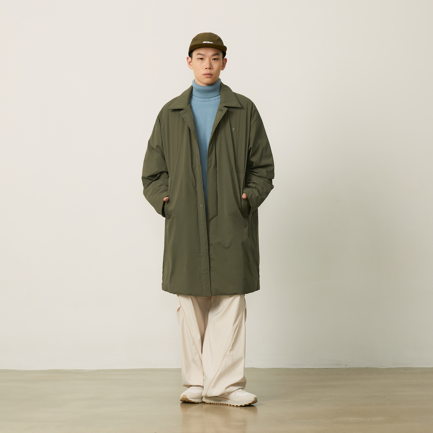 Purchase New Balance Unisex Long Duck Down Jacket Olive Green Casual Warm Coat. AMJ44307-DRC