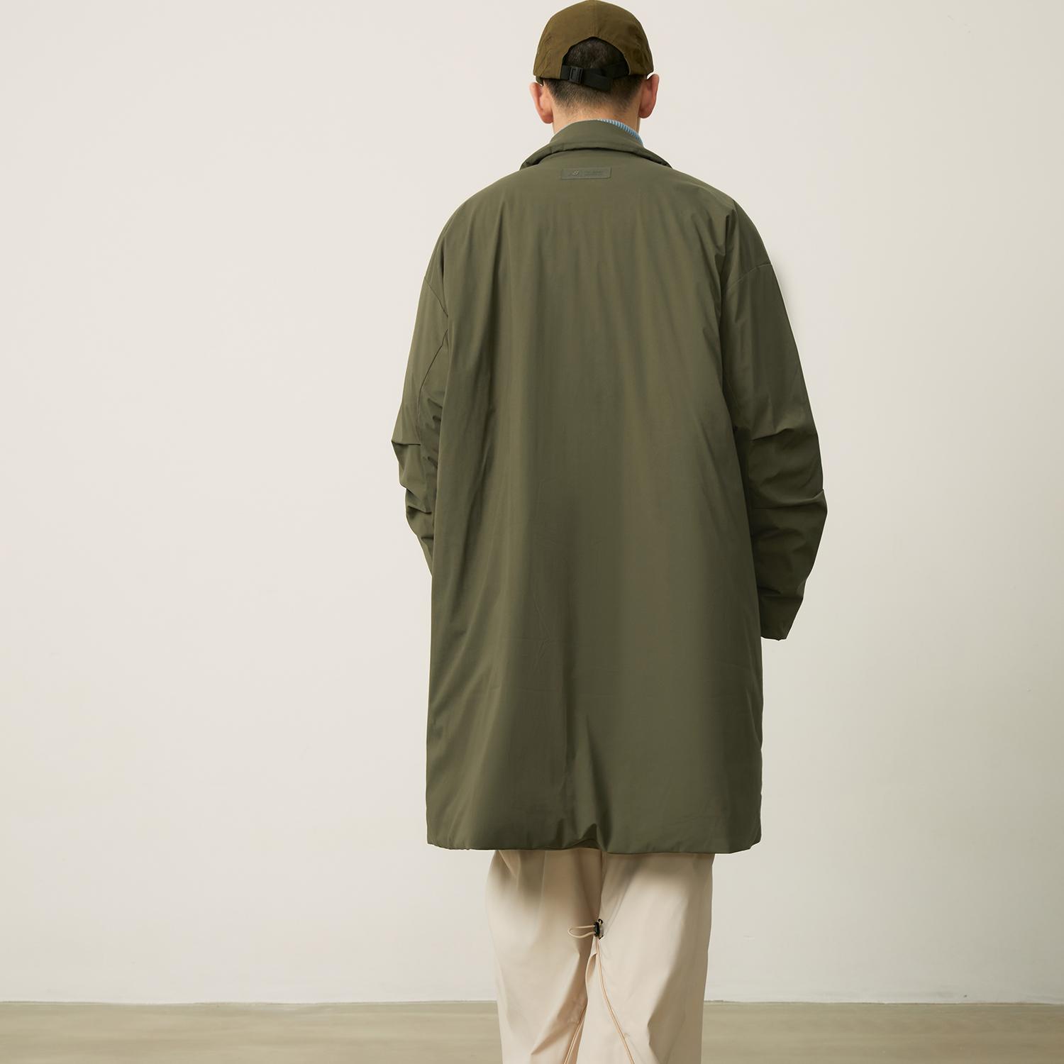 Sizing New Balance Unisex Long Duck Down Jacket Olive Green Casual Warm Coat. AMJ44307-DRC