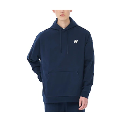 New Balance Unisex Pullover Hoodie Long Sleeve Deep Blue AMT35004-NNY