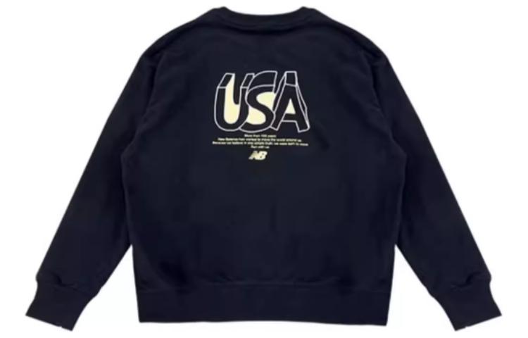 New Balance Unisex Pullover Long Sleeve Sweatshirt Black AMT33378-BK