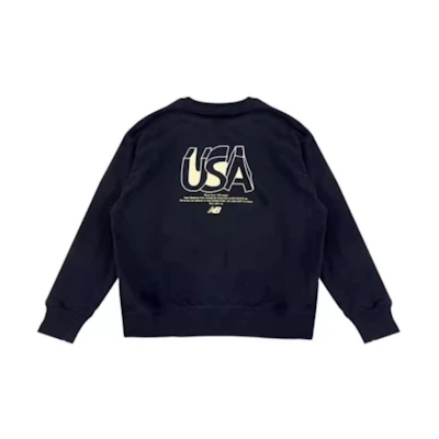 New Balance Unisex Pullover Long Sleeve Sweatshirt Black AMT33378-BK