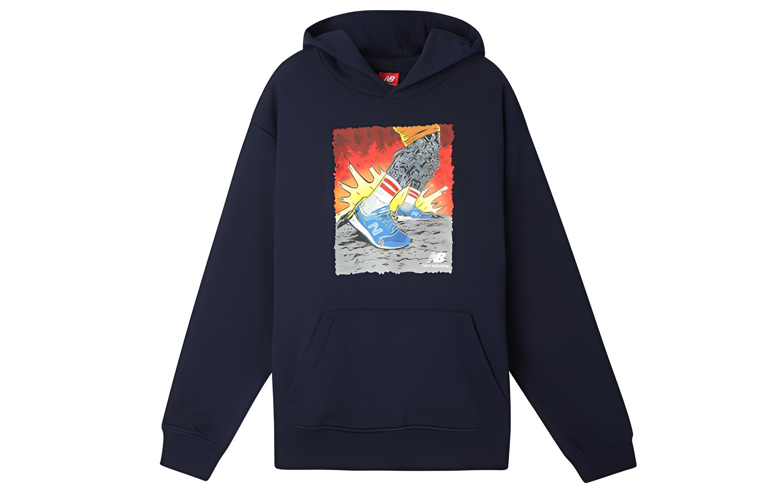 New Balance Unisex Pullover Sweatshirt Navy Blue Casual Wear AMT93666-PGM