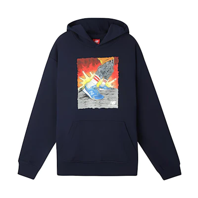 New Balance Unisex Pullover Sweatshirt Navy Blue Casual Wear AMT93666-PGM