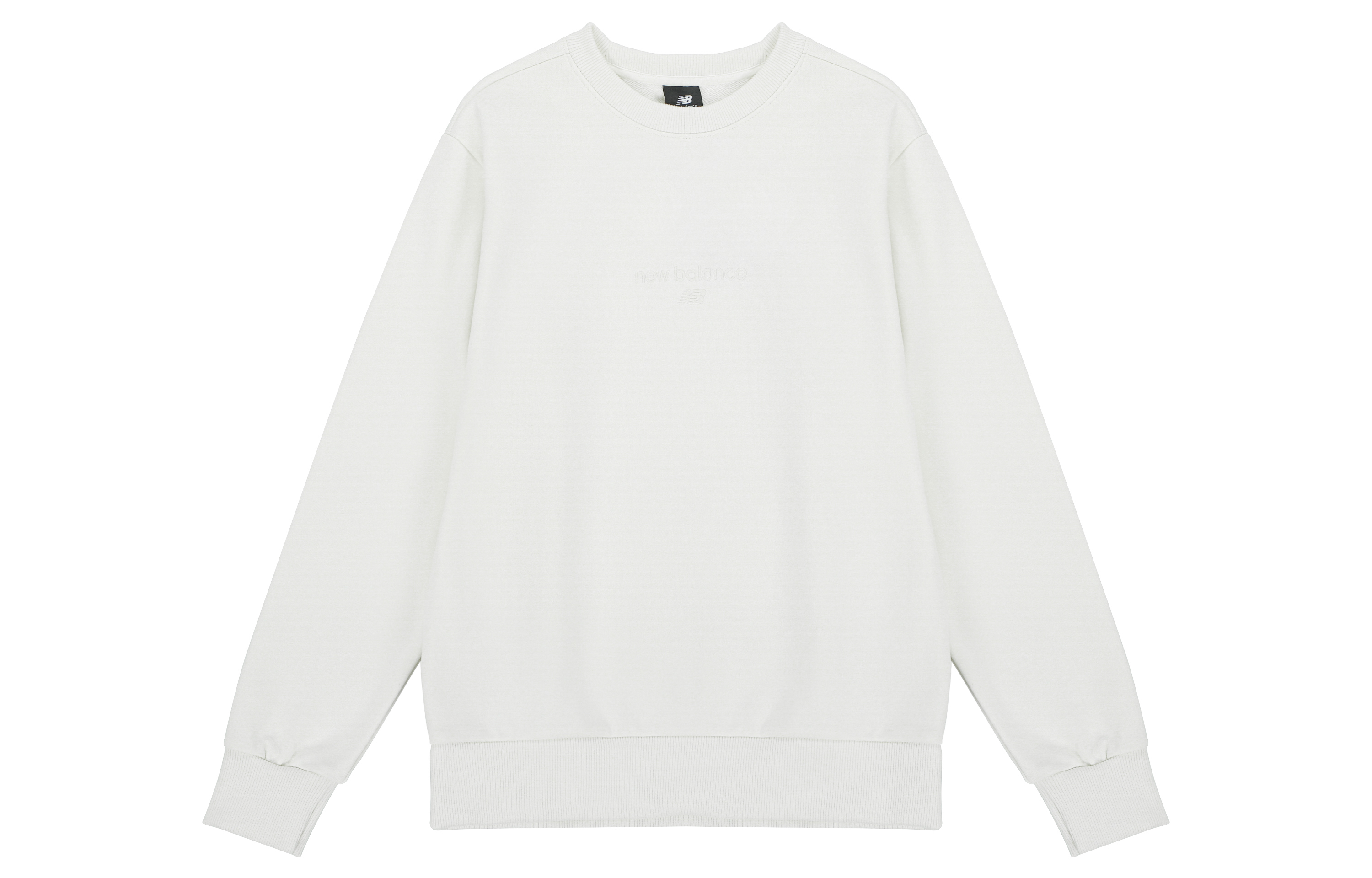 New Balance Unisex Pure Color Crewneck Pullover Sweatshirt White AMT21555-IV