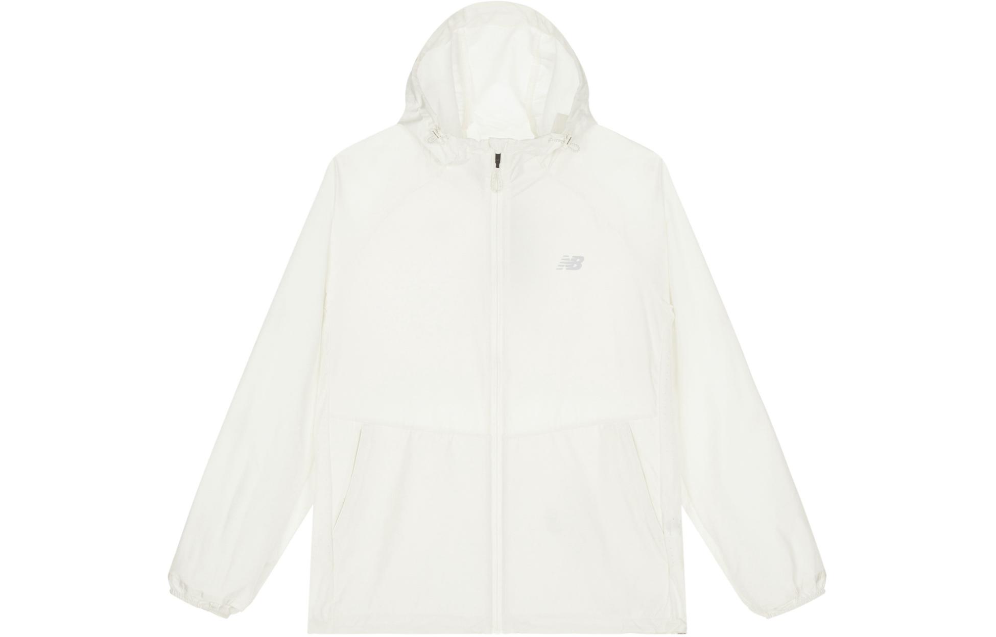 New Balance Unisex Reflective Hooded UV Jacket - White NAE24101-WT