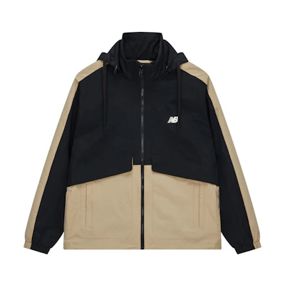 New Balance Unisex Retro Windproof Hooded Jacket Beige - Spring/Fall Casual Wear AMJ41340-SOT
