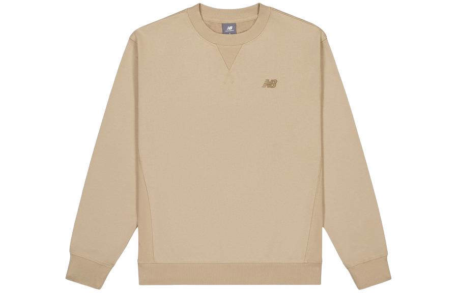 New Balance Unisex Solid Color Casual Crewneck Sweatshirt in Khaki MT41506-SOT