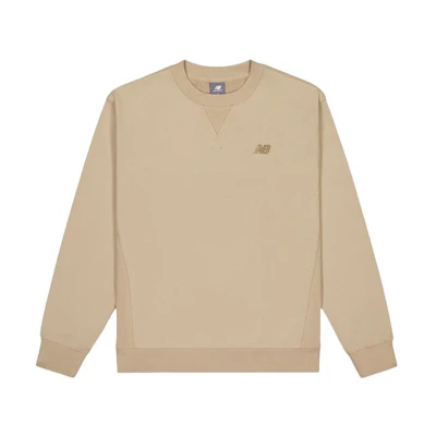 New Balance Unisex Solid Color Casual Crewneck Sweatshirt in Khaki MT41506-SOT