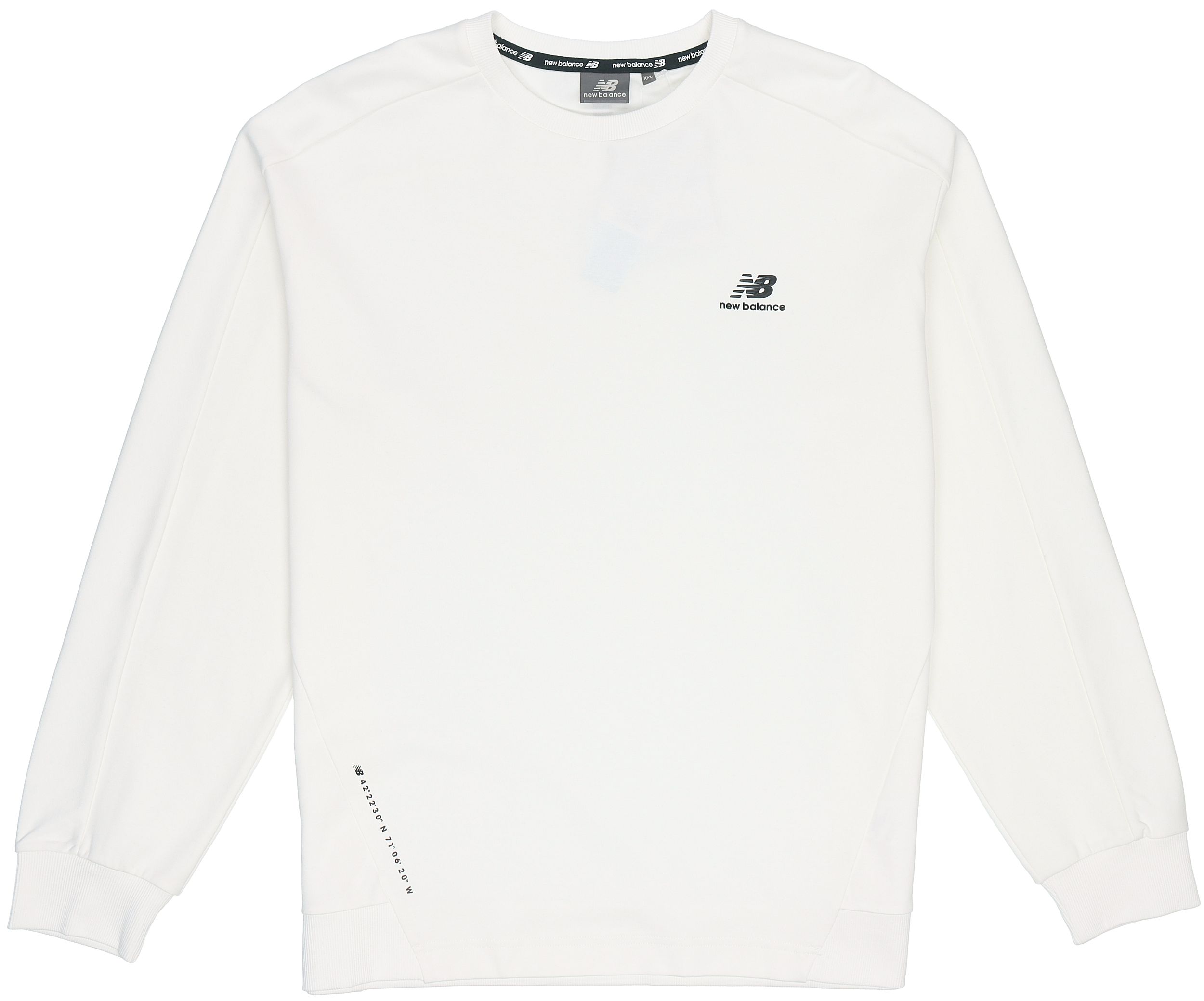 New Balance Unisex Solid Color Loose Fit Crewneck Sweatshirt White 5CC38623-IV
