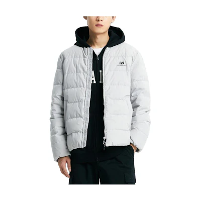 New Balance Unisex Solid Color Zip Hoodie Jacket Light Grey NBNPD42903-16