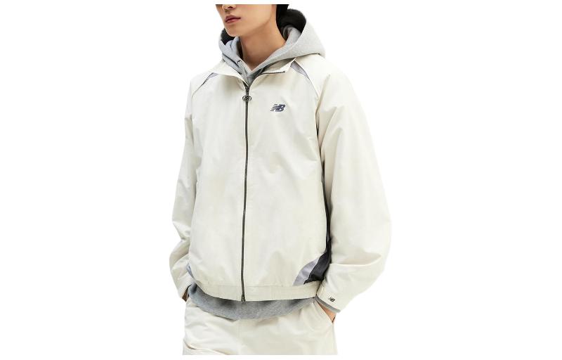 New Balance Unisex Solid White Fitted Zip-Up Jacket NBNAE1A083-64