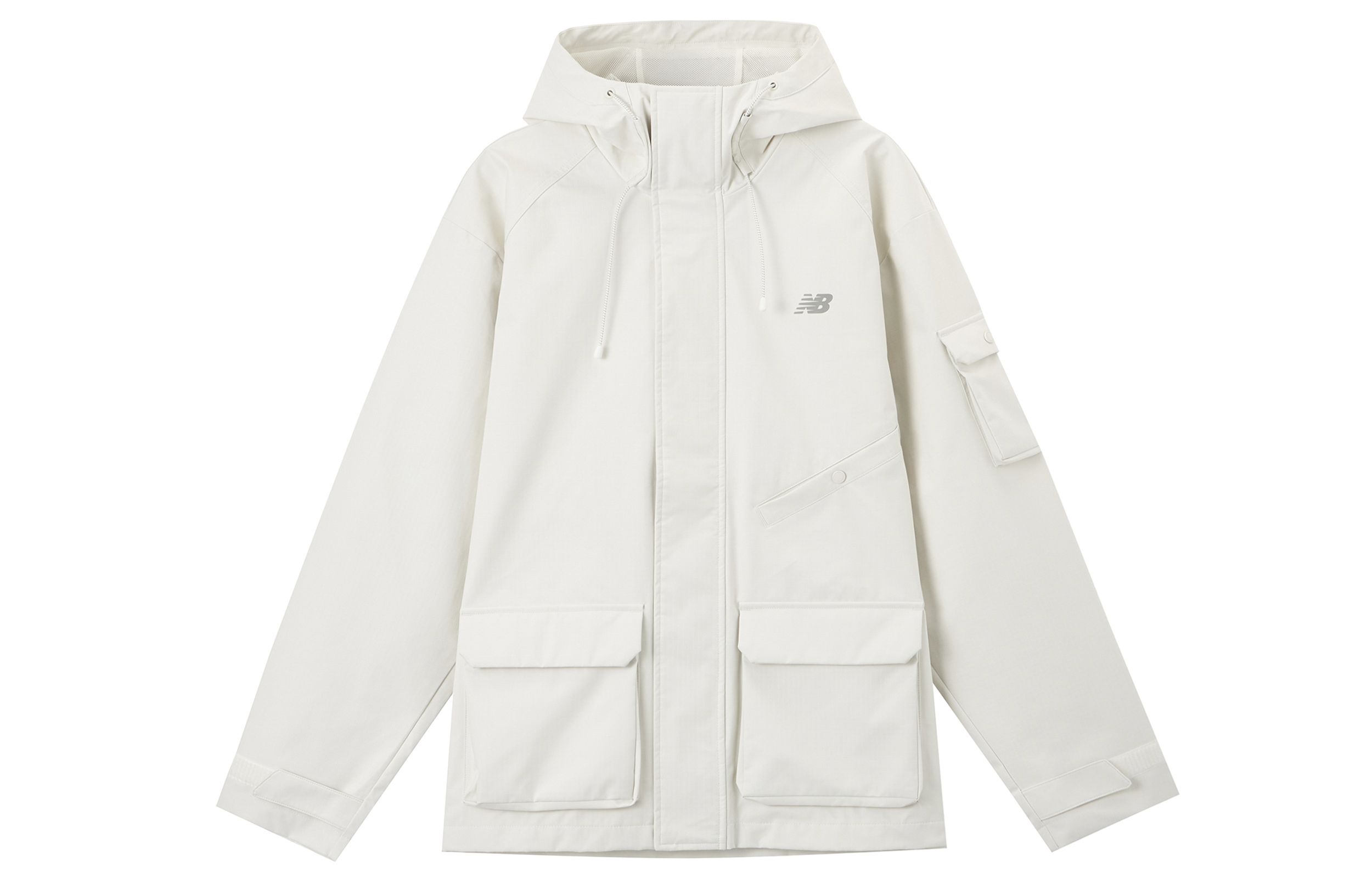 New Balance Unisex White Casual Hooded Woven Jacket AMJ41328-CIC