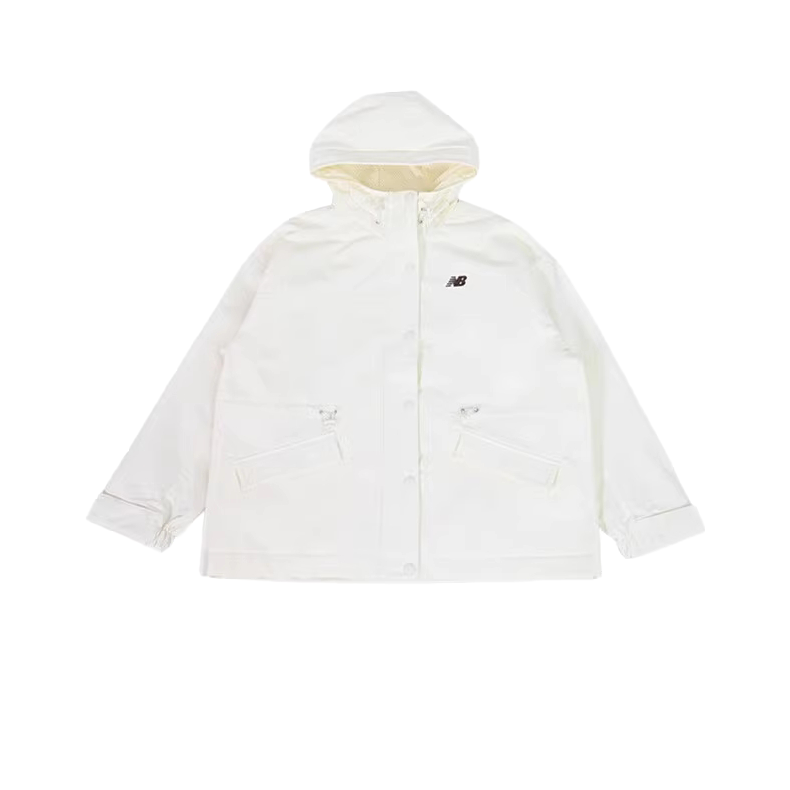 New Balance Unisex White Casual Hooded Woven Jacket AMJ41328-CIC 圖 2
