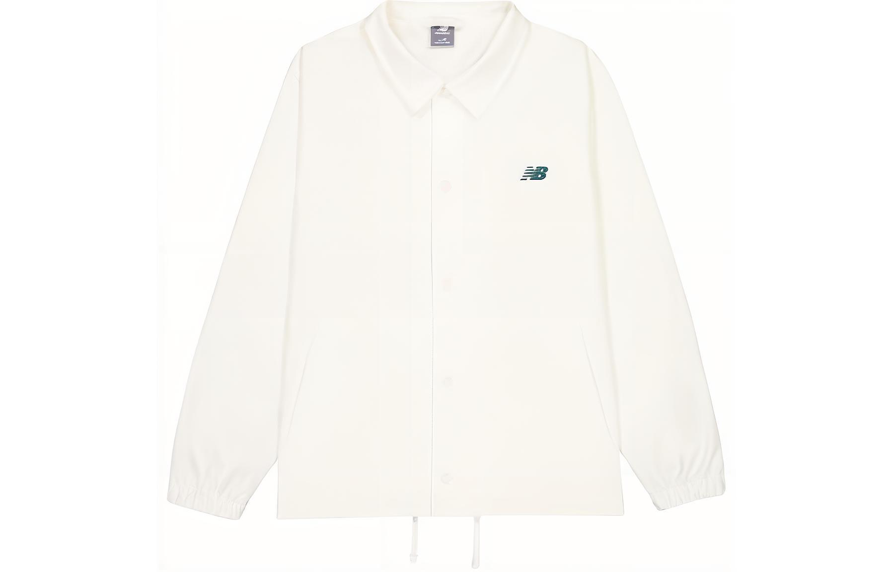 New Balance Unisex White Loose Fit Single-Breasted Long Sleeve Jacket AMJ41341-CIC