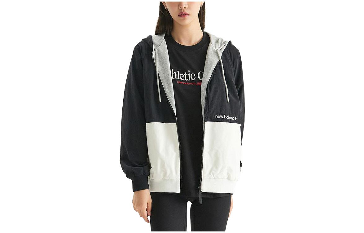 New Balance Unisex Zip Hoodie Jacket with Letter Print in Grey NBMDD31043-AC