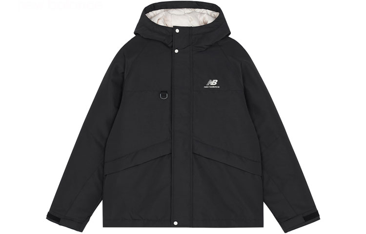 Order New Balance 都會風格魔鬼氈袖口羽絨外套 男女 黑色 AMJ13330-BK