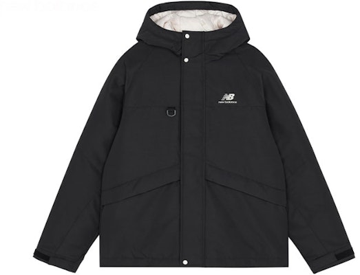 New Balance 都會風格魔鬼氈袖口羽絨外套 男女 黑色 AMJ13330-BK Order New Balance 都會風格魔鬼氈袖口羽絨外套 男女 黑色 AMJ13330-BK