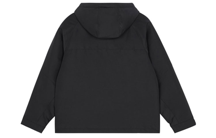 Lookbook New Balance 都會風格魔鬼氈袖口羽絨外套 男女 黑色 AMJ13330-BK