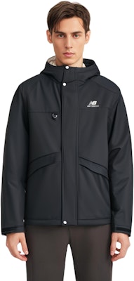 New Balance 都會風格魔鬼氈袖口羽絨外套 男女 黑色 AMJ13330-BK Sizing New Balance 都會風格魔鬼氈袖口羽絨外套 男女 黑色 AMJ13330-BK
