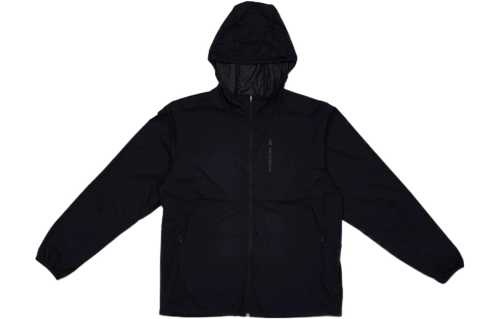 New Balance Velvet Solid Color Hooded Jacket AMJ25004-BK