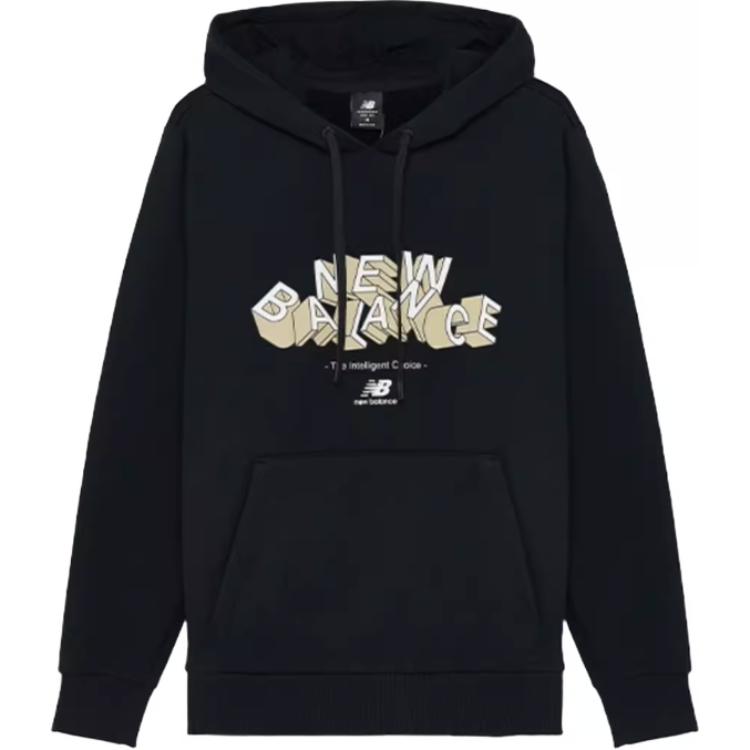 New Balance Vintage Letter Printed Fleece Sweatshirt - Black AMT14316-BK