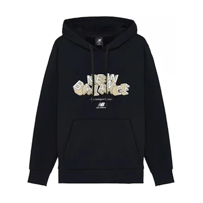 New Balance Vintage Letter Printed Fleece Sweatshirt - Black AMT14316-BK