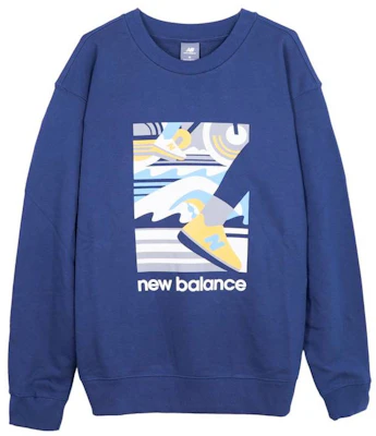 New Balance Vintage Navy Crewneck Sweatshirt Gaya Retro MT43572-NNY Buy New Balance Vintage Navy Crewneck Sweatshirt Gaya Retro MT43572-NNY
