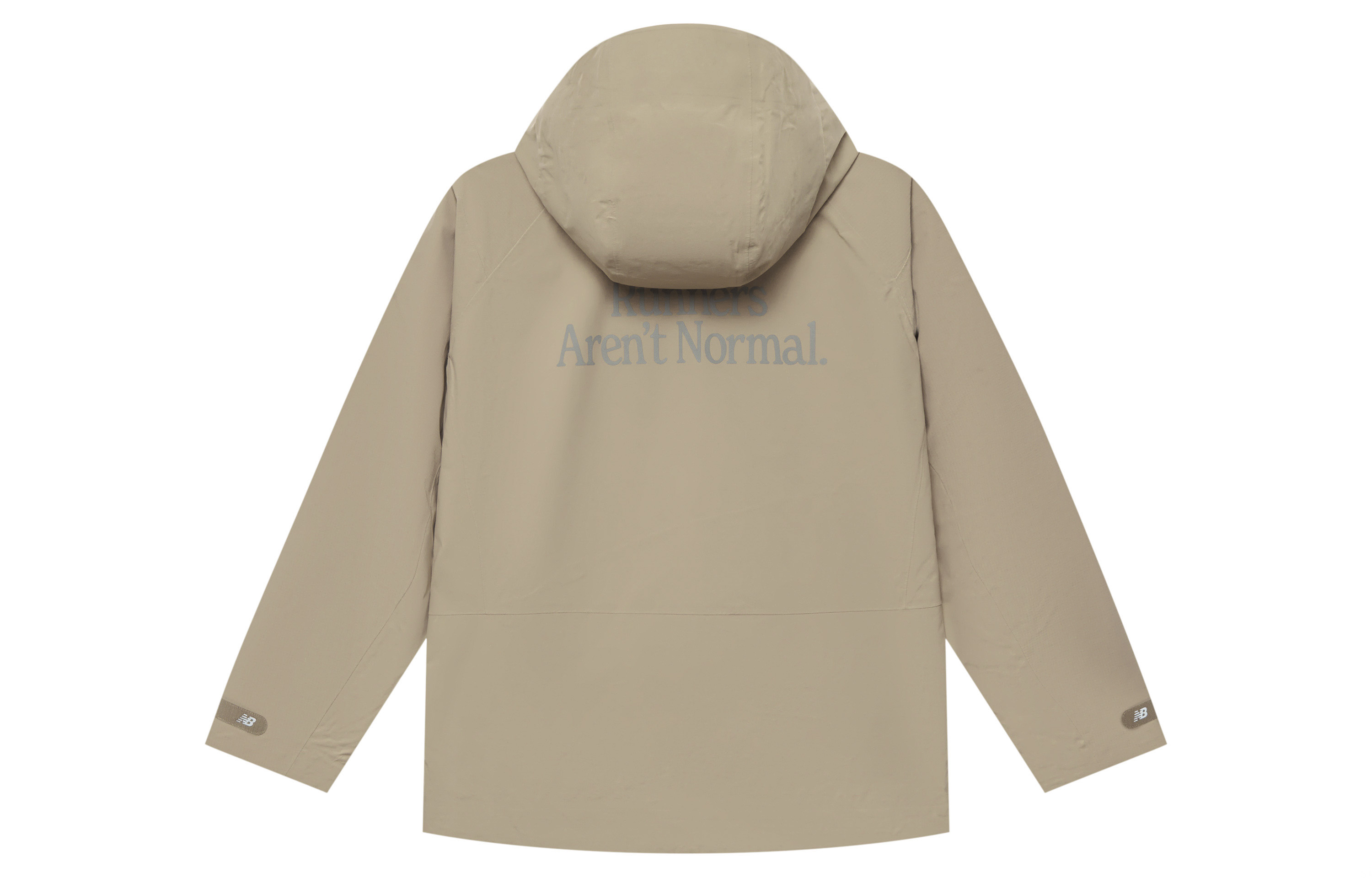 Lookbook New Balance 防水防風透氣連帽外套 卡其色 情侶款 NAE33141-LB