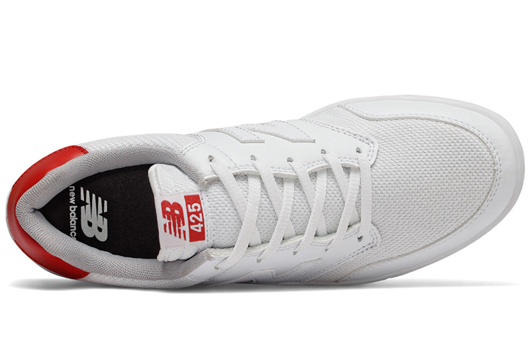 Lookbook New Balance NB 425 復古休閒 低筒 帆布鞋 男女款 白紅色 D寬