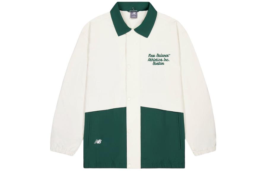 New Balance White Casual Sport Jacket - Minimalist & Comfortable Style AMJ41304-LIN