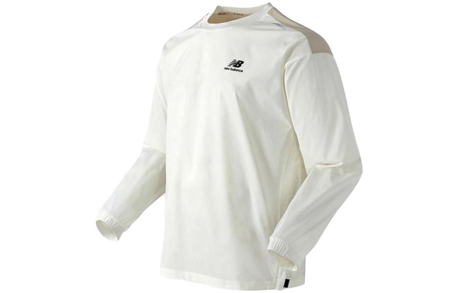 New Balance White Crewneck Logo Long Sleeve Sweatshirt NBNDB37003-39