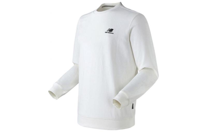 New Balance White Crewneck Logo Print Sweatshirt NBNCB21043-39