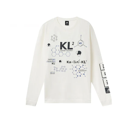 New Balance White Crewneck Pullover Sweatshirt with Chemical Element Print MT03596-SST