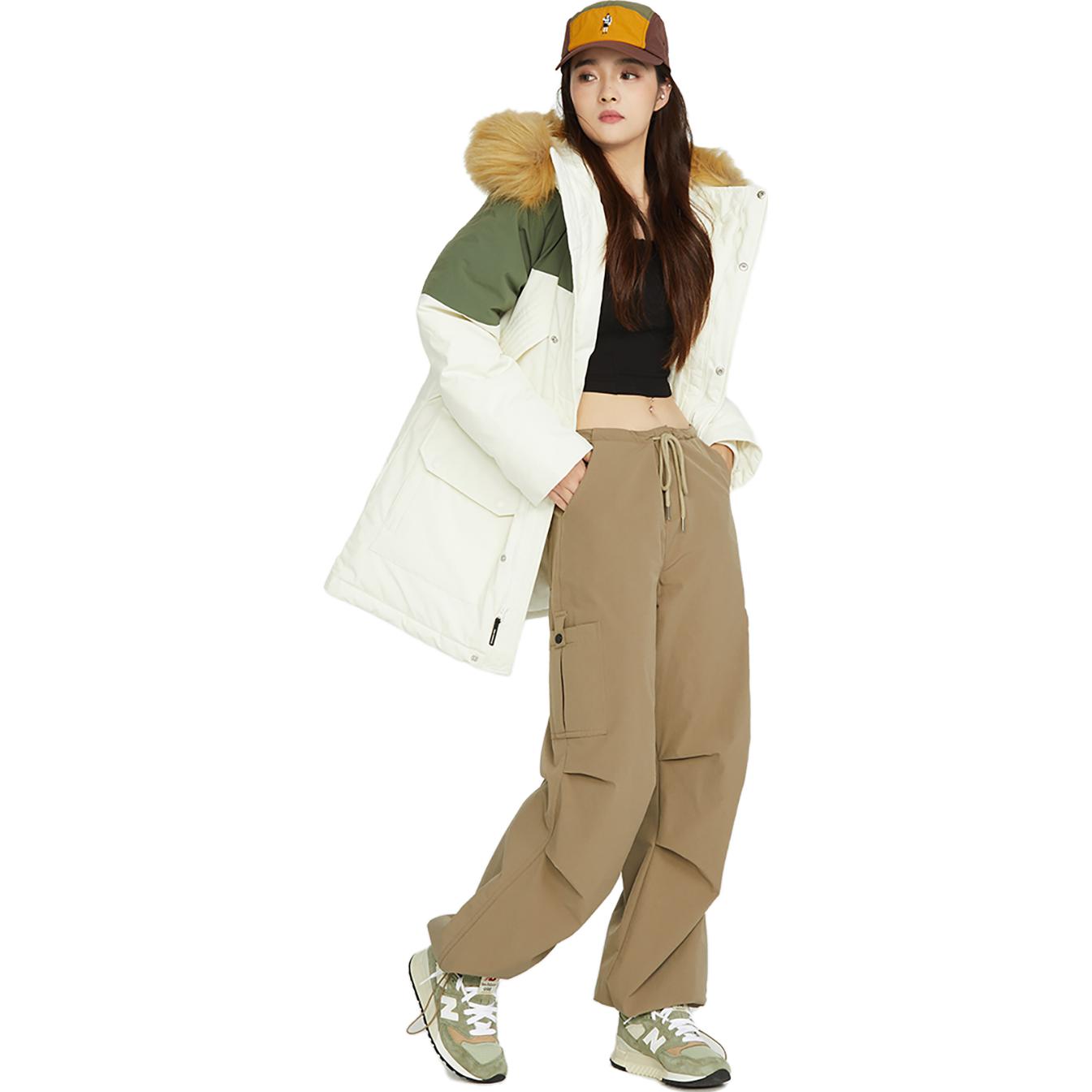 Details for ニューバランス 白 緑 パーカー ダウンジャケット フード付き ユニセックス 冬用コート. AMJ34323-CIC