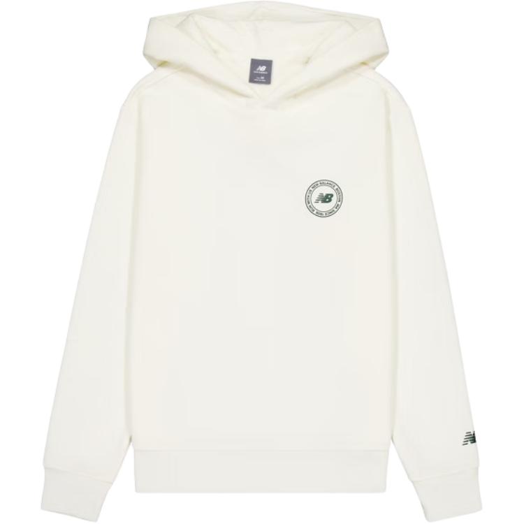 New Balance White Hoodie - Minimalist Casual Sportswear AMT43367-CIC
