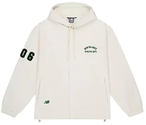 New Balance White Hoodie Jacket with Solid Lettering & Zipper AMJ41305-LIN Buy New Balance White Hoodie Jacket with Solid Lettering & Zipper AMJ41305-LIN