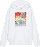 New Balance White Hoodie Unisex Couple Style AMT-93666-WT New Balance White Hoodie Unisex Couple Style AMT-93666-WT