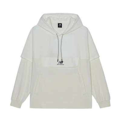 New Balance White Lightweight Hoodie Casual Sportswear AMT13377-IV
