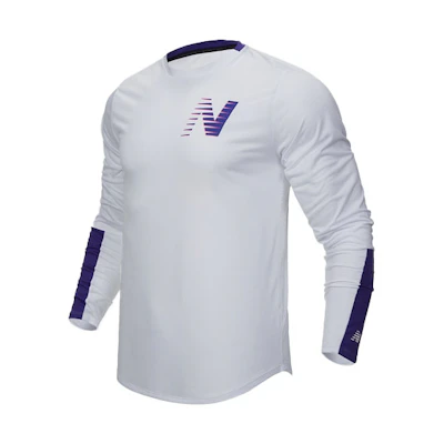 New Balance White Logo Colorblock Crewneck Sweatshirt MT13239-DVH